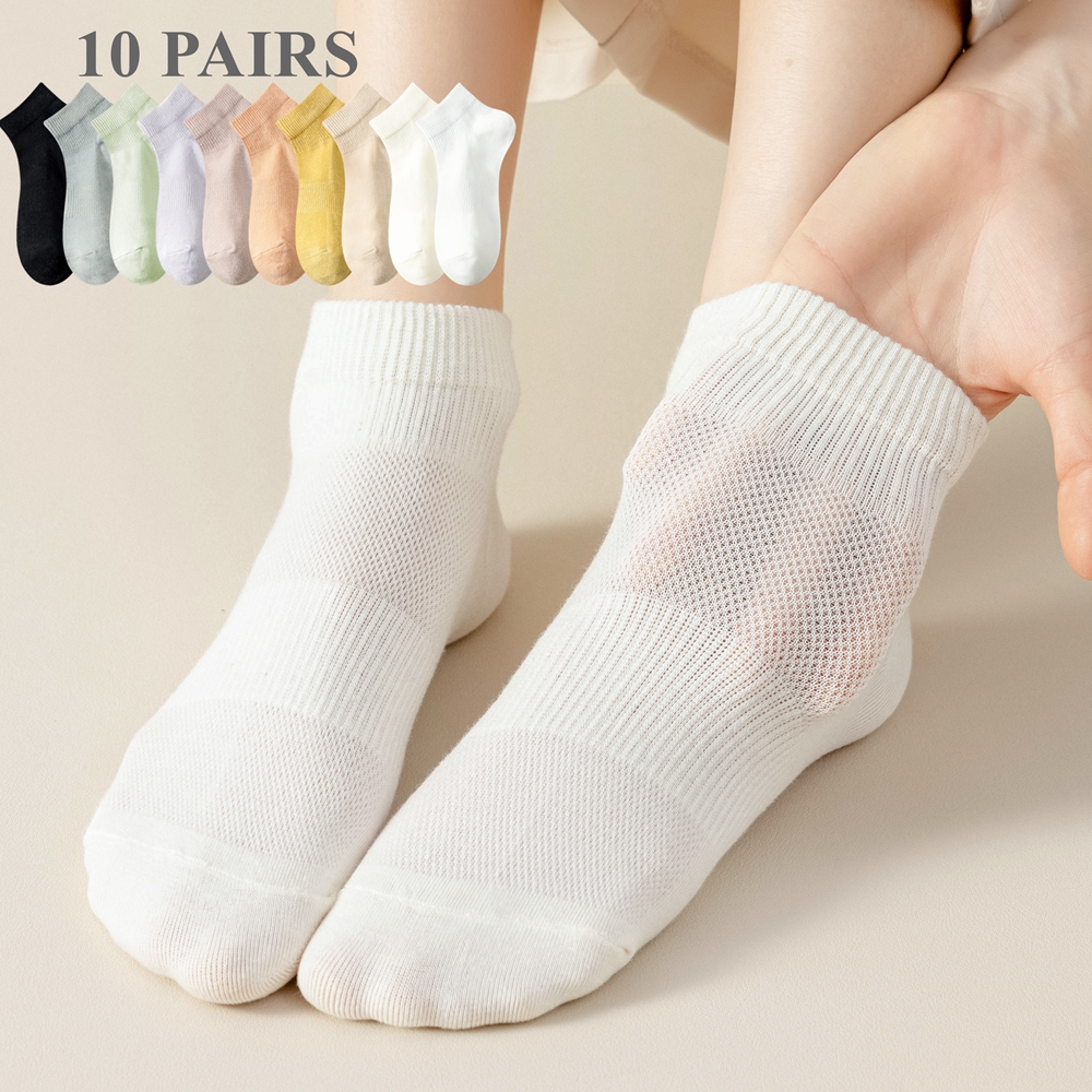 bulk buying Summer Mesh Women Socks Anti-slip Low Cut Ankle Socks High Quality Cotton Breathable Thin Sports Socks 