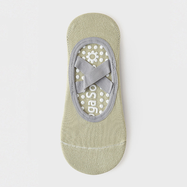 Chinese Manufacturer Breathable Towel Bottom Pilates Socks Women Silicone Non-Slip Bandage Yoga Socks Ladies Ballet Dance Gym 