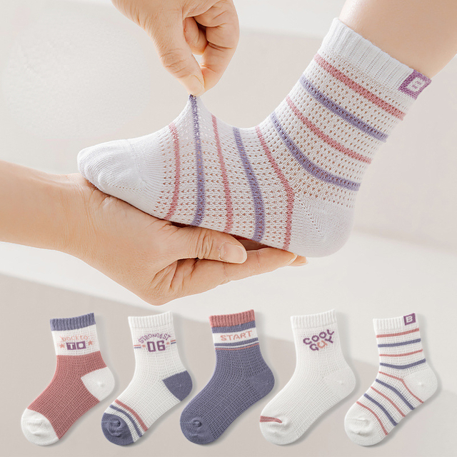 Bargain To Years Children's Socks Spring Summer Baby Boys Girls Cotton Mesh Breathable Thin Soft Cute Socks Kids 