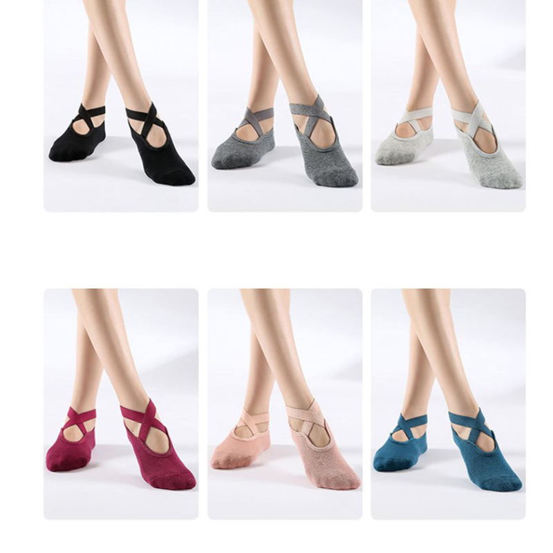 Design Your Own Yoga Socks for Women Anti-Slippery Bandage Breathable Pilates Ballet Dance Socks Half Toes 