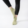 OEM Ladies Five Toe Pilates Socks Silicone Non-slip Yoga Socks for Women Cotton Fitness Ballet Dance Floor Breathable Split Toe 