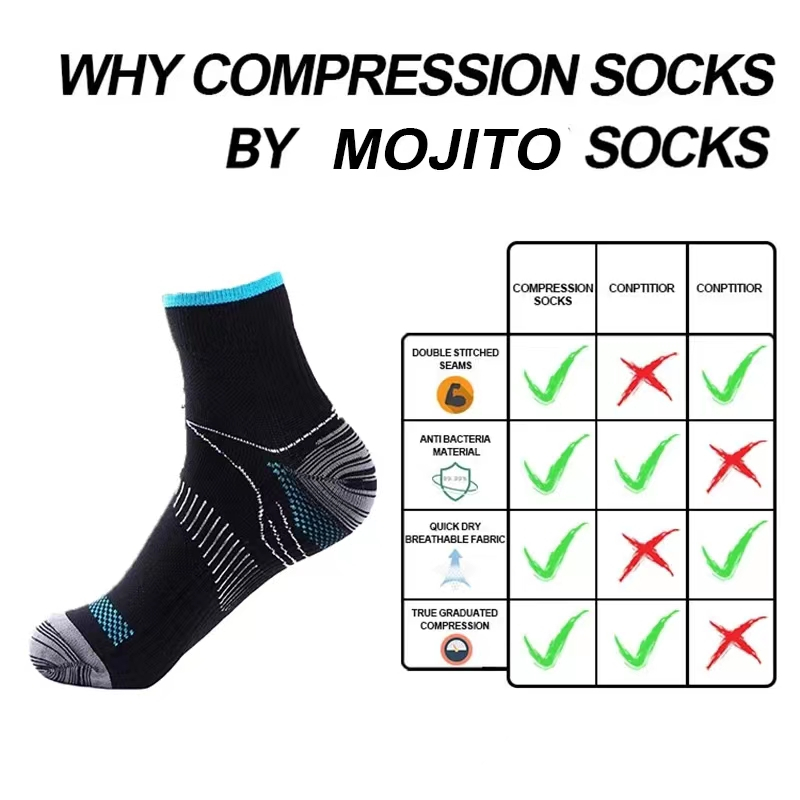 Deep Customization Men Women Socks Couples Elastic Pressure Compression Socks Outdoor Sports Trail Running Cycling Ankle Socks 