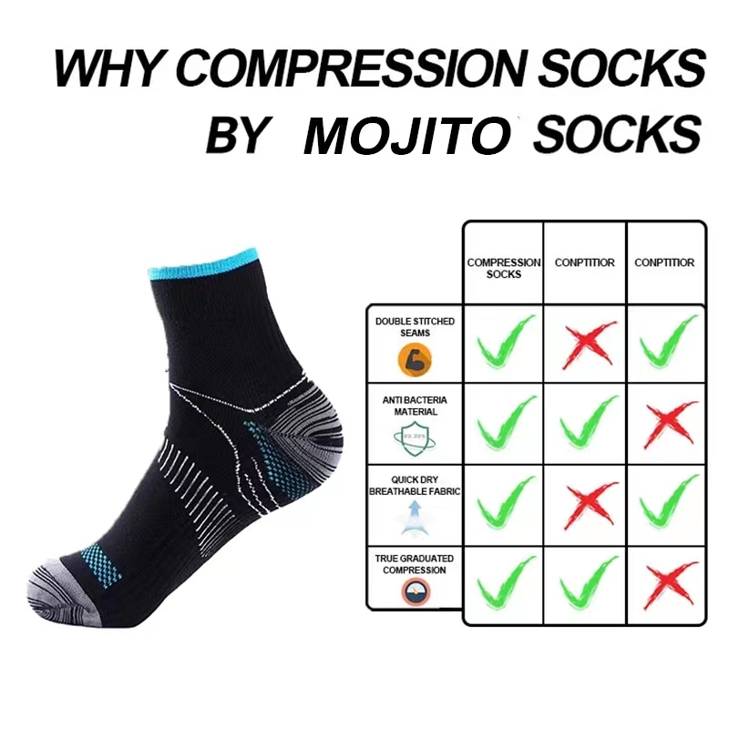 Deep Customization Men Women Socks Couples Elastic Pressure Compression Socks Outdoor Sports Trail Running Cycling Ankle Socks 