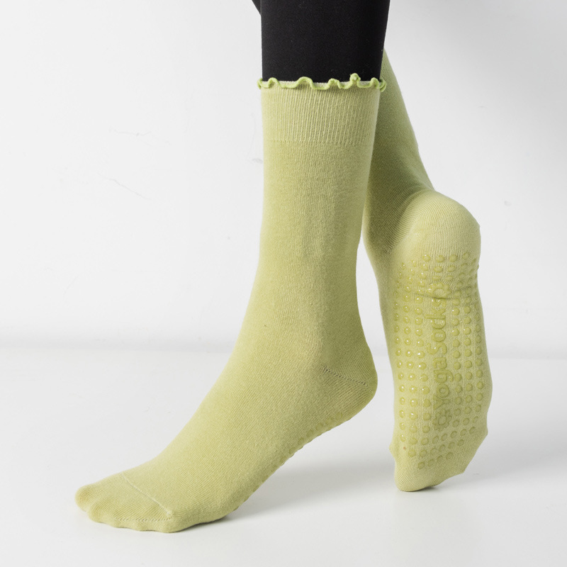 Private Label online selling lot Y Newborn Baby Socks Spring Autumn Floor Kids Socks Non Slip Loose Mouth Middle Tube Contrast 