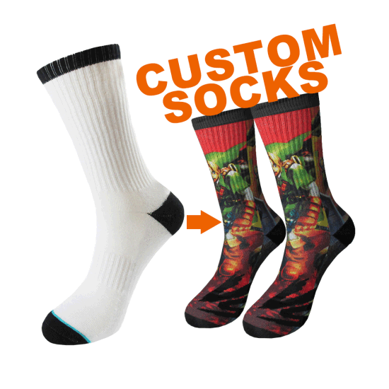 Xianghui Custom Logo Acquard Mens Novelty Sublimation 3D Printed Custom Socks
