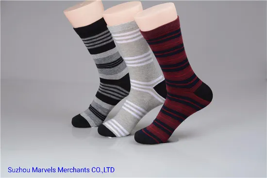 Unisex Stripe Pattern Cotton Crew Sock Sports Sock Custom Design
