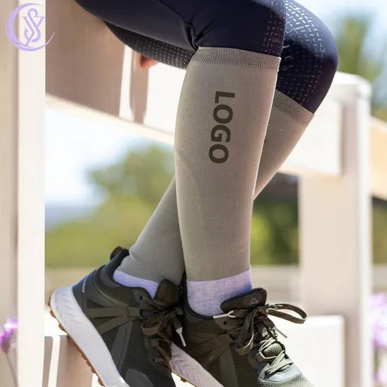 Custom Low MOQ High Quality Breathable Cotton Sporting Socks Horse Guangdong Equestrian Socks