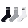 Mens Dress Wholesale Customized Manufacturer Good Quality Unisex Outdoor Sports Jacquard Striped Basketball Cotton Running Ankle Formal Custom Logo Crew Socks