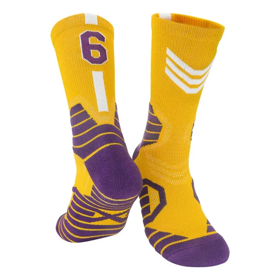 100% Cotton Socks Men′s Middle Tube Socks Thin Antibacterial Anti-Odor Mesh Breathable Sweat Absorption Basketball Socks Custom Manufacturers Wholesale