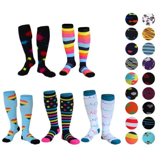Custom Patterned Knee High Athletic Compression Socks