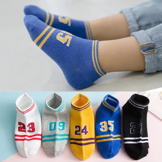 Wholesale Custom Black Green White Solid Color Crew Cotton School Logo Athletic Anti Non Slip Socks for Kids with Grips