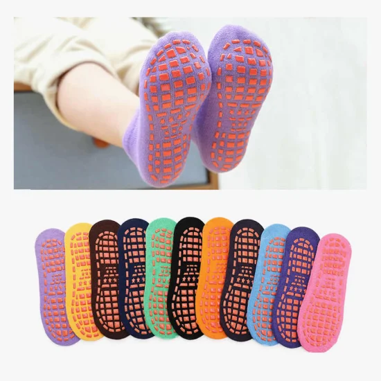 OEM Custom Trampoline Socks with Grips Non-Slip Cotton Jump Socks