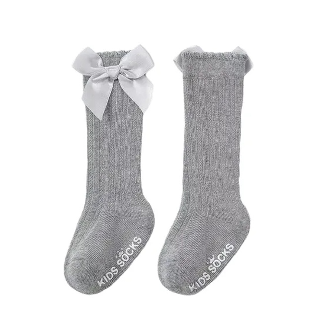  Colors Christmas Compression Cotton Soft Baby Knee High Elastic Grip Kids Socks