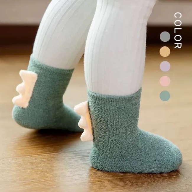 Colorful Comfortable Soft Terry Cotton Children Sock Girls Anti Slip Socks % Cotton Baby Hosiery