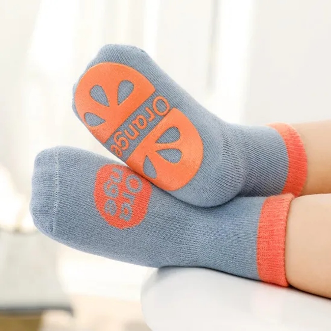 New Arrival Custom Design Baby Boys Girls Non Slip Grips Crew Socks Baby Infant Toddler Kids