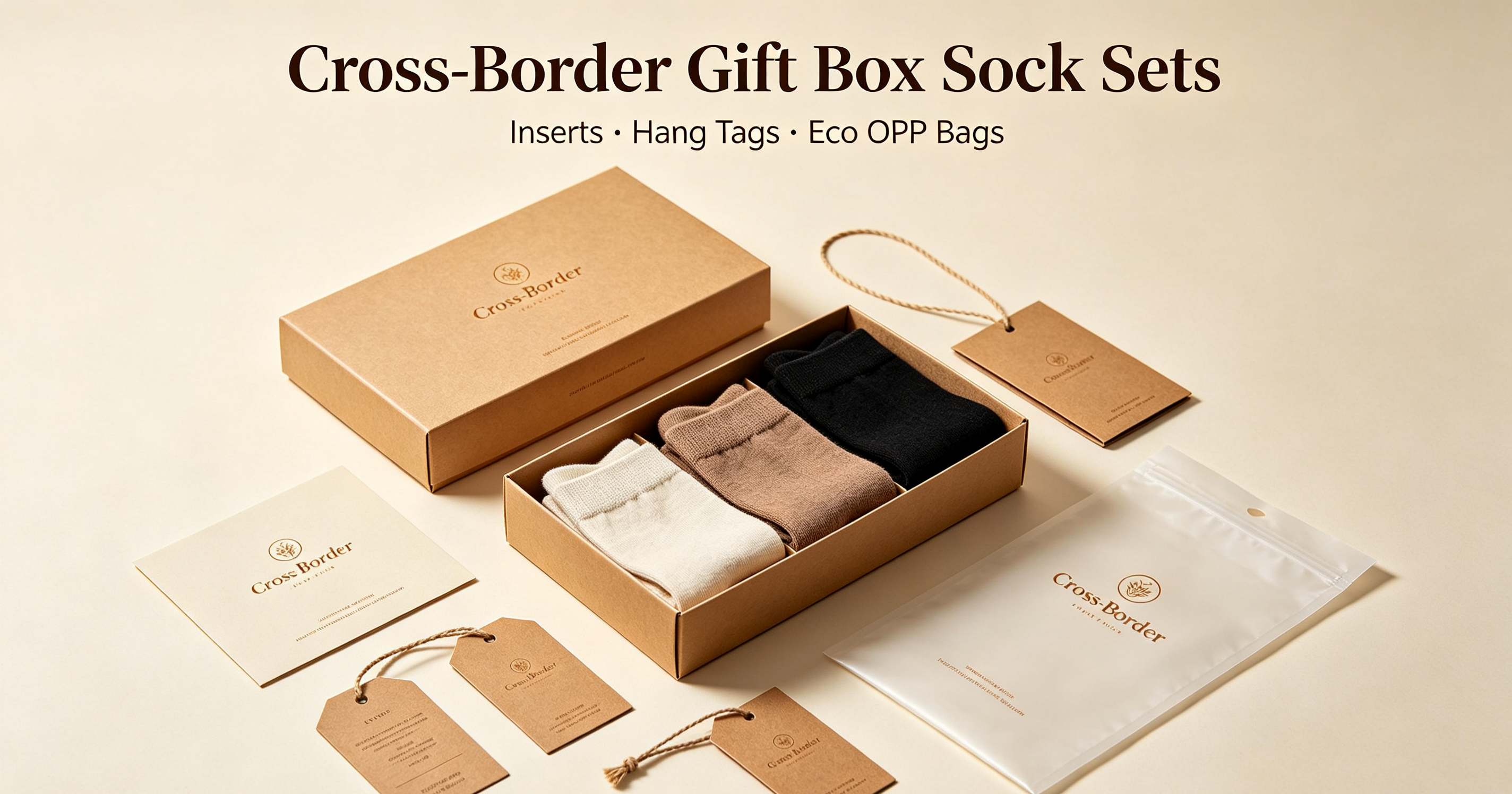  Cross-Border Gift Box Sock Sets: Full Customization with Inserts, Hang Tags & Eco-Friendly OPP Bags — All in One Place