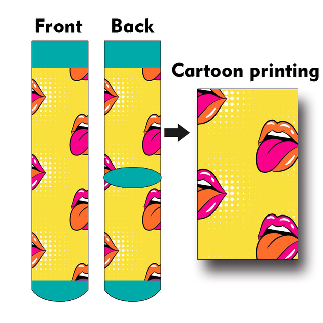 Fashionable cartoon print sailor custom socks 