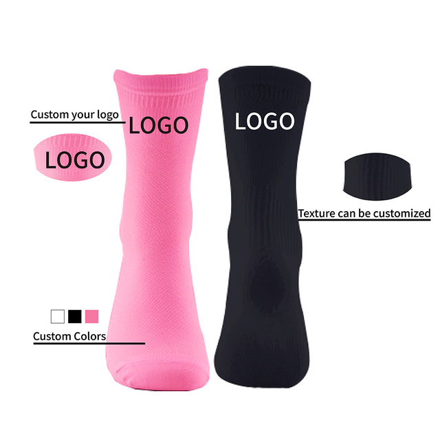 Custom Unisex Logo Sports Sock Nylon Material Crew Sock Running Cycling Basketball Athletic Sports Socks