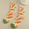 unique items women Soft Breathable Cotton Crew Socks Sushi Carrot Watermelon Avocado Egg Hamburger Pattern Street Novelty Funny 