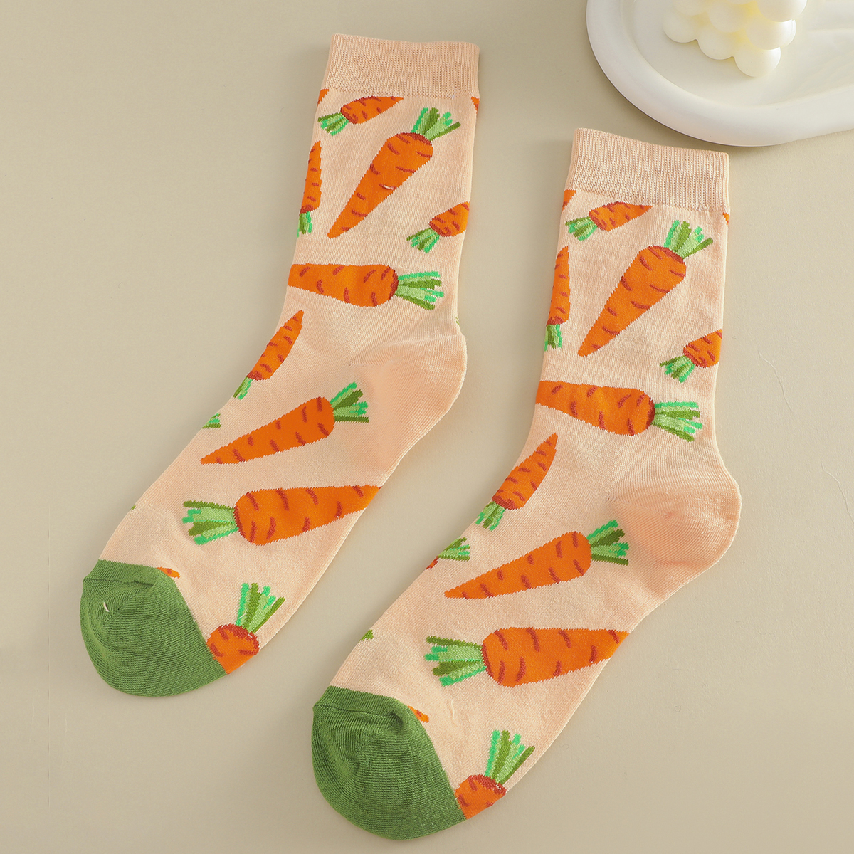 unique items women Soft Breathable Cotton Crew Socks Sushi Carrot Watermelon Avocado Egg Hamburger Pattern Street Novelty Funny 