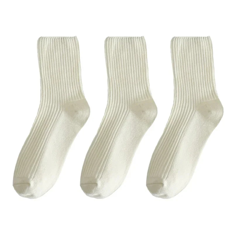 handmade Lot Winter women Socks Cotton Warm Retro Crew Tube Coffee Loose Korean Long Cute Fashion Hajuruku Black White Thermal 