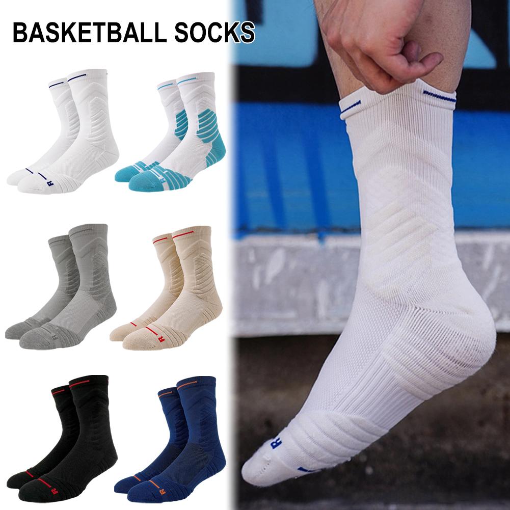  Antibacterial Deodorant Sport Socks Crew Length Compression Stockings Basketball Soccer Cycling Socks for 