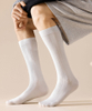  Simple Fashion Men's Knee Socks Solid Striped Knitting Cotton Long Socks Men Stockings Sports Basketball Thigh High 