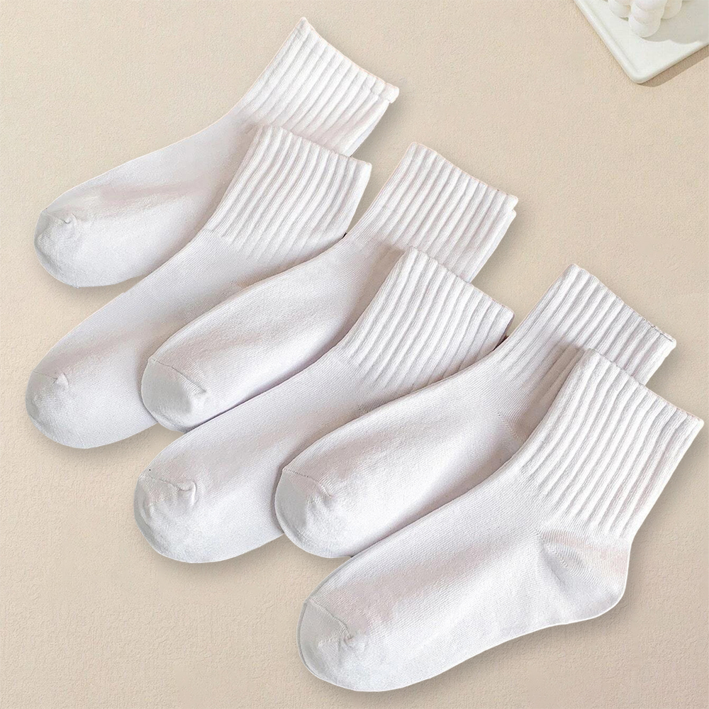 bespoke boxes women Pure White Quarter Socks Fashionable Simple Versatile Socks Antibacterial Breathable Comfortable Casual 