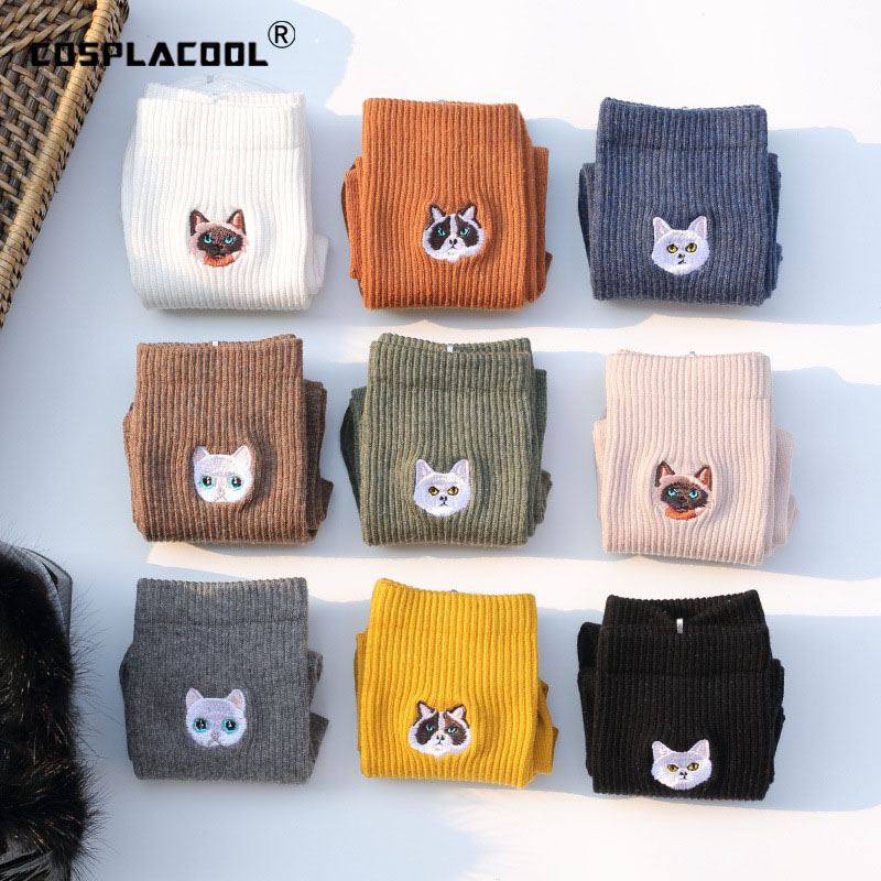 personal use Warm Harajuku Cute Embroidery Animal Funny Socks women Skarpetki Socks Novelty Cotton Calcetines Mujer 
