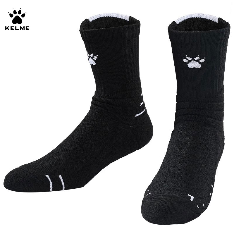  Kelme Basketball Socks Men's Long Sleeve Thickened Towel Bottom Basketball Socks Sports Running Fitness 