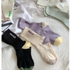 exclusive offers Fashion Silicone Letter Crew Socks New women s Socks Long Autumn Winter Girls Mixed Color Soft Breathable 
