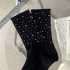private consumption womens Socks Embellished Little Rhinestone Cluster Crew 