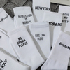 high quality New women Letter Jacquard Series White Cotton Socks Street Sports Hip Hop Fashion Unisex Crew College Style 