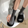 Latest Model New women s Socks Korean Style Fashion Casual Striped Socks Warm Autumn Winter Solid Color Simple Retro Crew Socks 