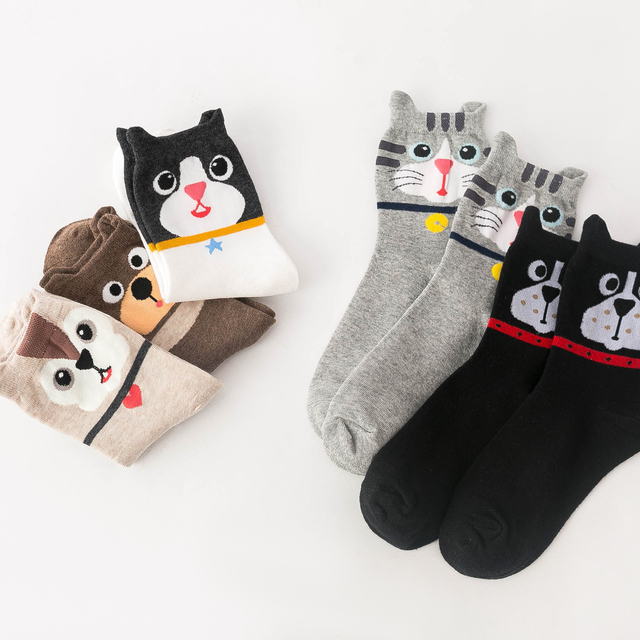 consumer goods women Socks Cartoon Cat Cute Funny Personality Soft Comfortable Chrismas Gift High Quality Cotton Socks For 