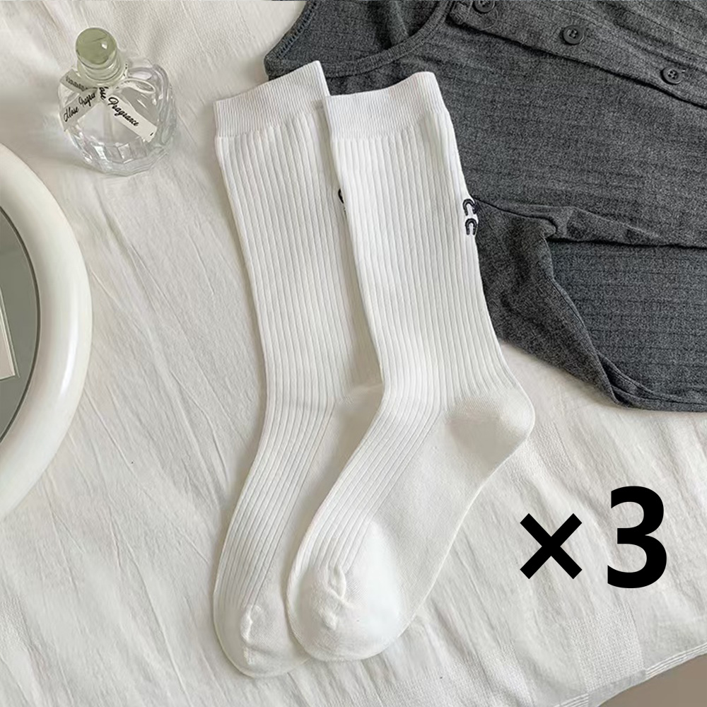 made-to-order Retro women Cotton Loose Socks Autumn Winter Knitting Solid Color Long Black Pink Korean Student Girls 