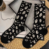 high-grade women s Socks Leopard Print Socks Four Seasons Mid tubeSocks New High Waist PileSocks Fashion Middle Socks women s 
