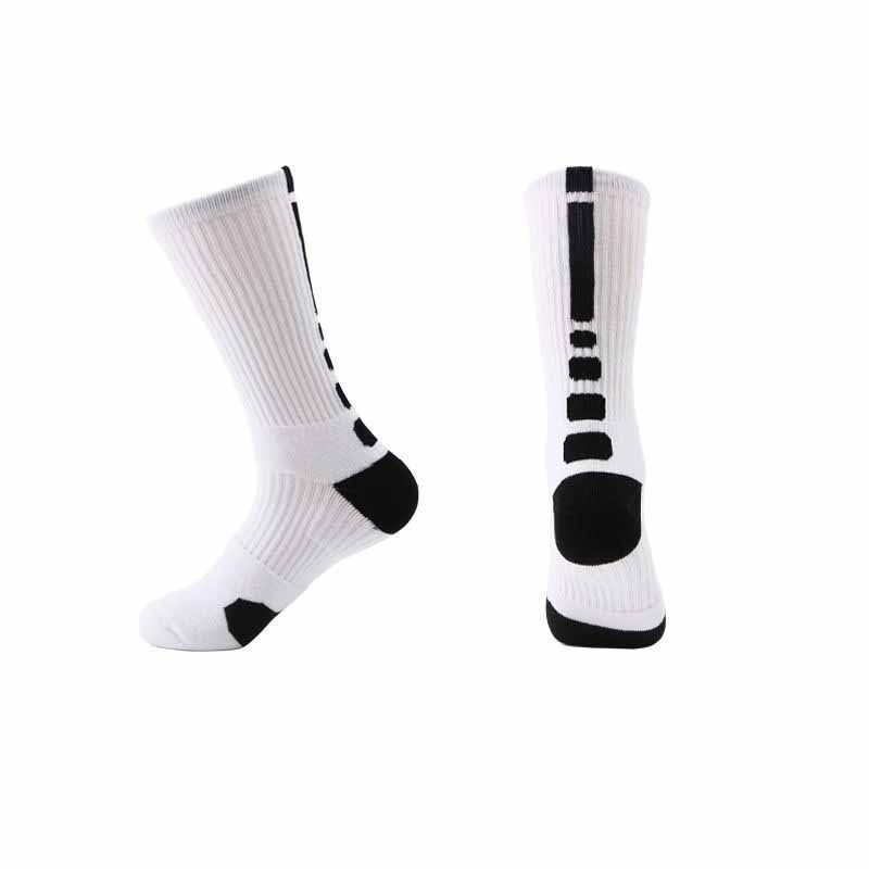  men‘s Fitness Running Bike Cycling Hiking White Black Sport Socks Outdoor Basketball Football Soccer Compression Sock 