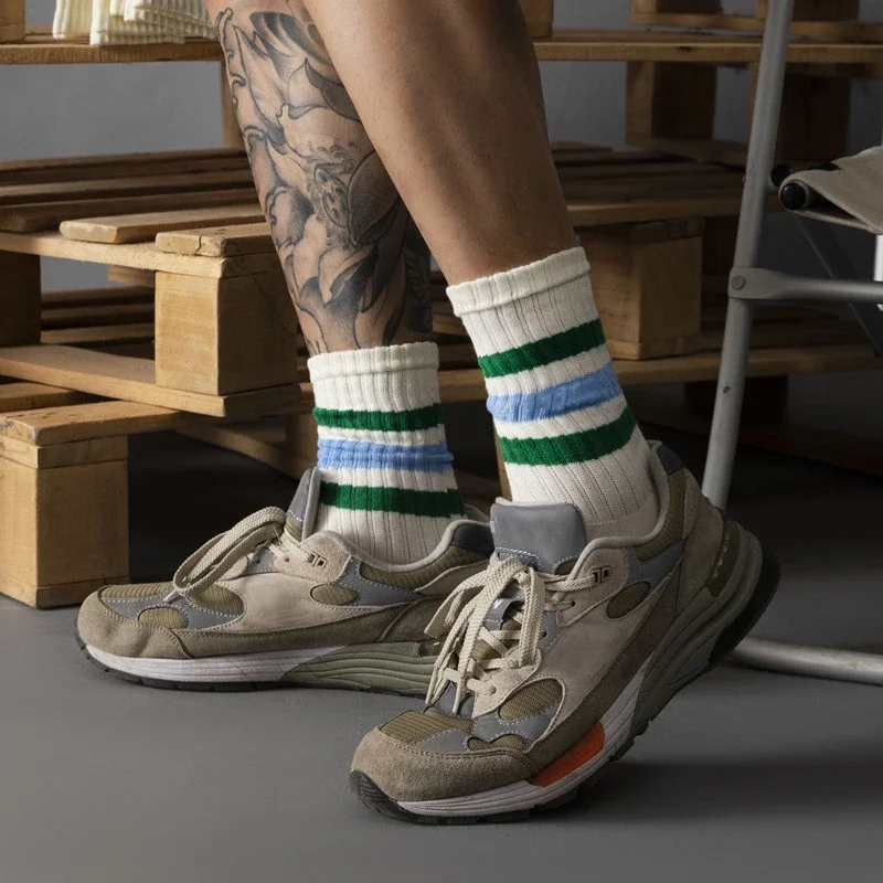  Men Women Adult Sports Soccer Socks Anti slip Stripe Basketball Running Football Athletic Gym Breathable Compression 