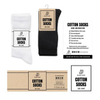 White Cotton Crew Socks Custom Fashion Logo Design Bamboo Men Crew Socks