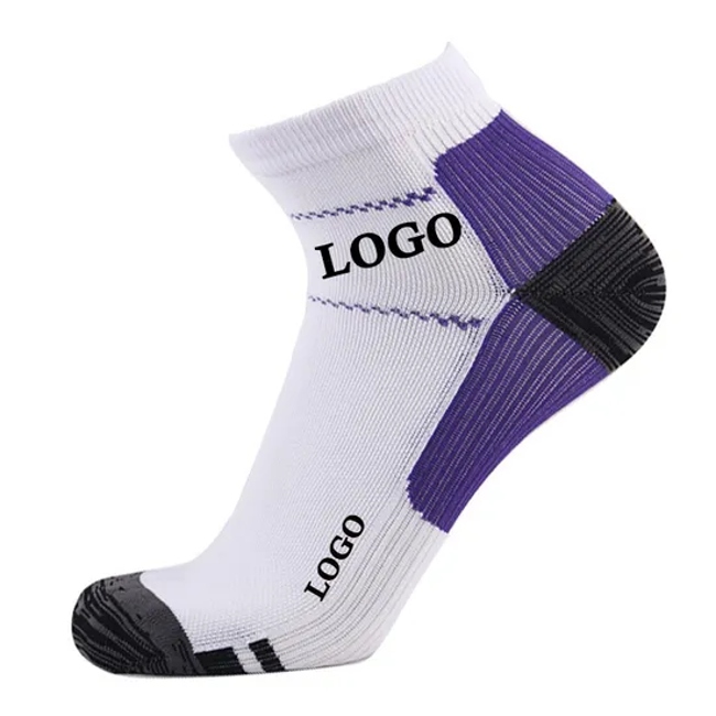 Custom Personalized Logo Made Printed Nylon Material Crew Sublimated Men and Women Sports Sock