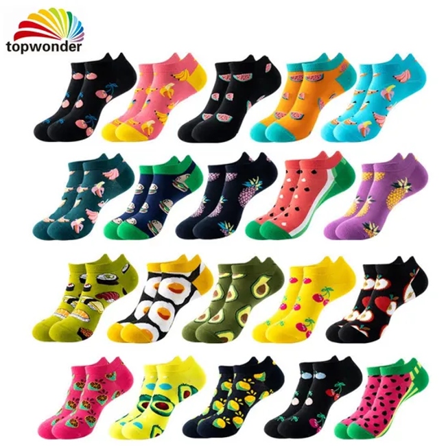 Wholesale and Customize All Designs of Fruit Sock Boat Sock Summer Sock Low Cut Sock in Many Colors Sizes and Material