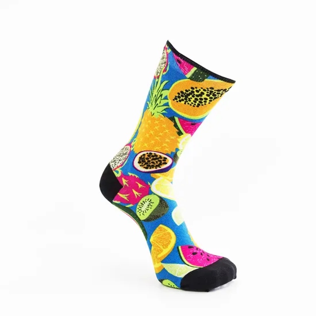 Low Price Crew Cotton Men Women Customized Fruits Printed Socks