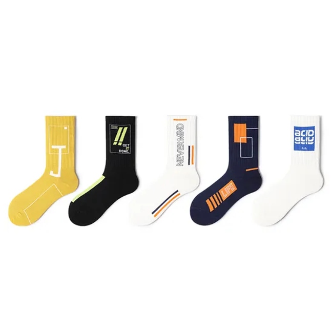 Unisex Fashion Women Men Wholesale Cotton High Elastic Crew Socks