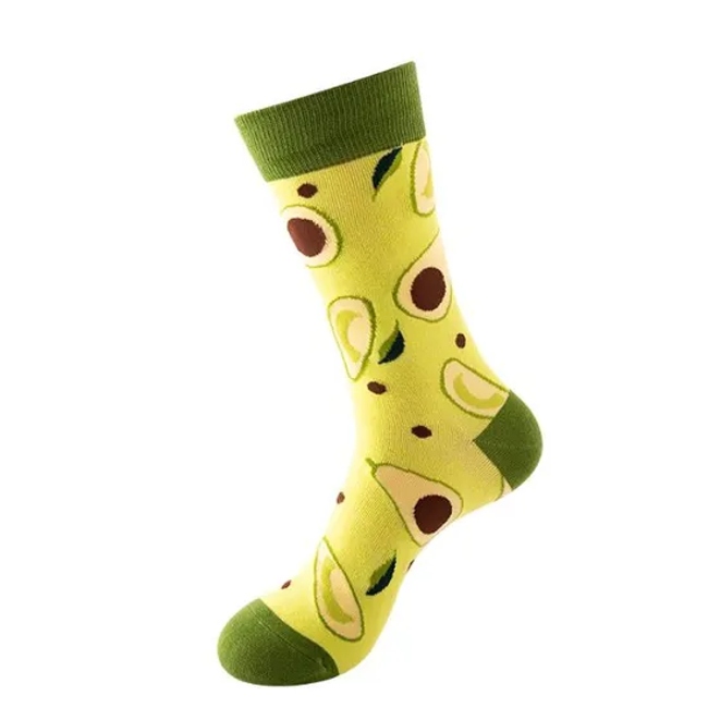 China Private Label Cotton Crew Fashion Fruit Style Men Custom Socks Manufacturer