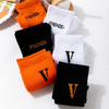 Designer Casual Jacquard Knitted Letter Wholesale Crew Cotton Brands Socks Funny Sports Custom Socks Men