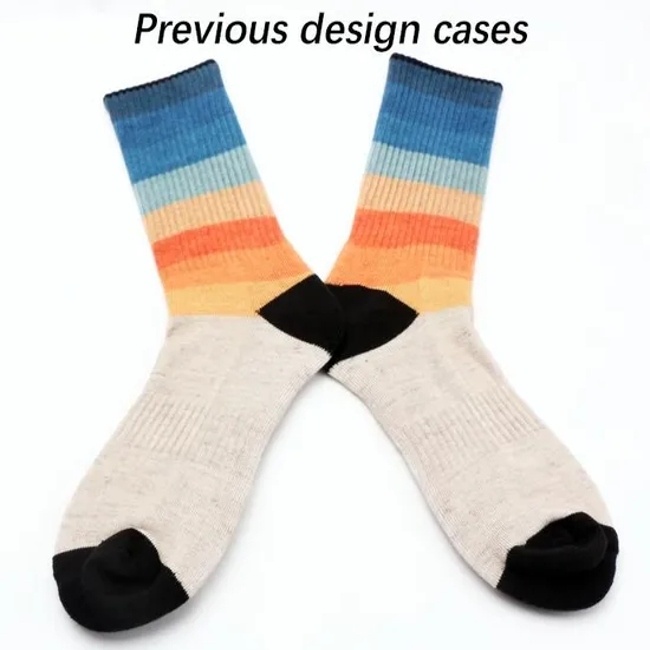 Wholesale Logo Printing Mens Designer Printed Men 3D Sports Crew Digital Sublimation Long Famous Brand Custom Print Socks