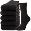 Wool Socks Women Hiking Winter Warm Thick Cozy Boot Thermal Solid Soft Sock for Ladies Crew Comfy Work Sock Men