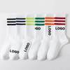 Customized Logo Jacquard Embroidery Casual Sweat Absorbing Breathable Sports Crew Socks Men