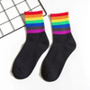 Black and White Cotton Crew Socks for Men with Half Terry OEM Crew Socks